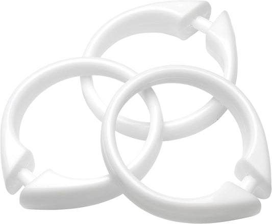 Park Avenue Deluxe Collection Park Avenue Deluxe Collection  inch Snap inch  Plastic Shower Curtain Hooks in White