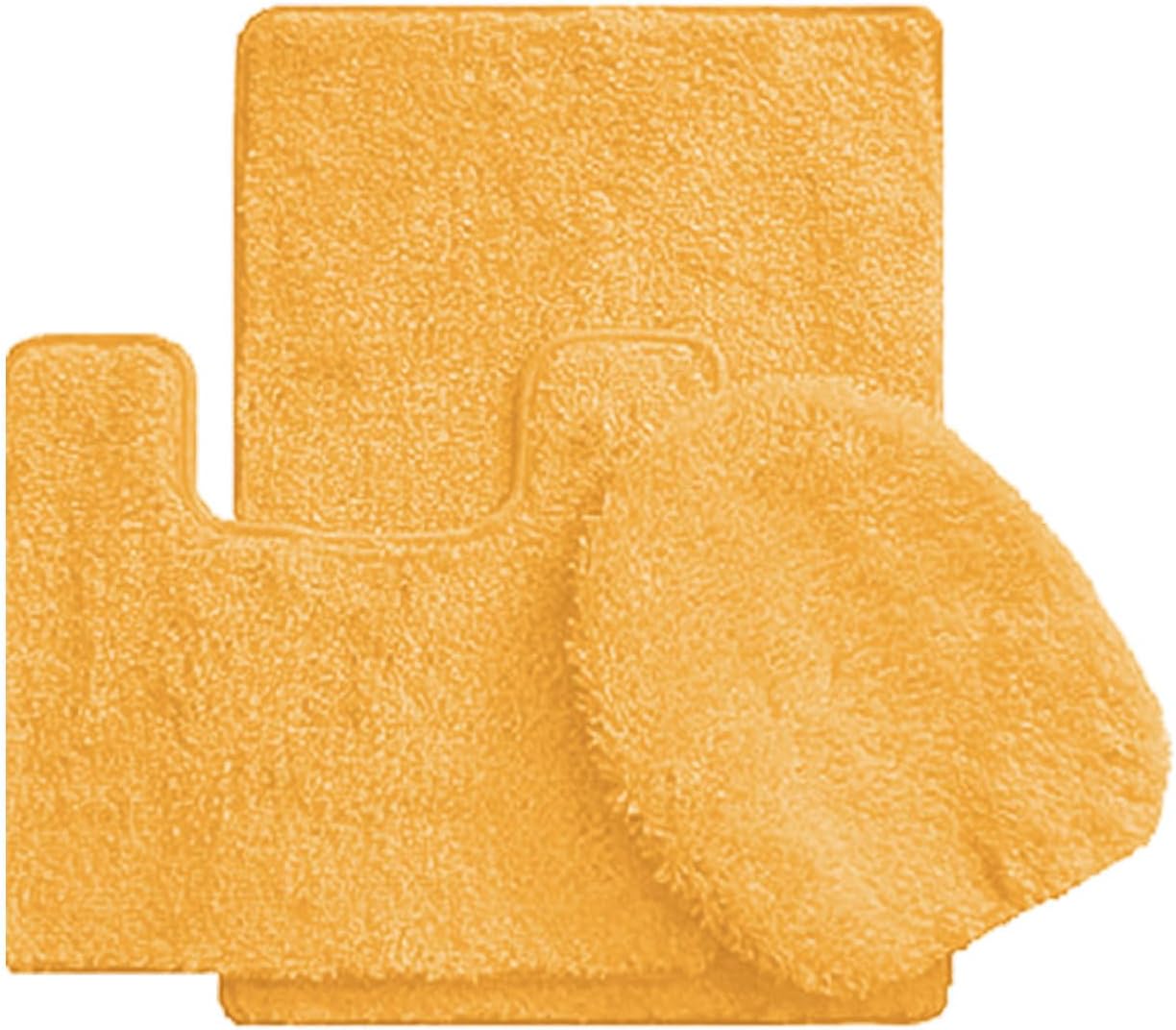 Simple Elegance by Ben&Jonah 3 Piece Bath Rug Set: 1 Bath Rug , 1 Contour Mat and 1 Toilet Seat Cover