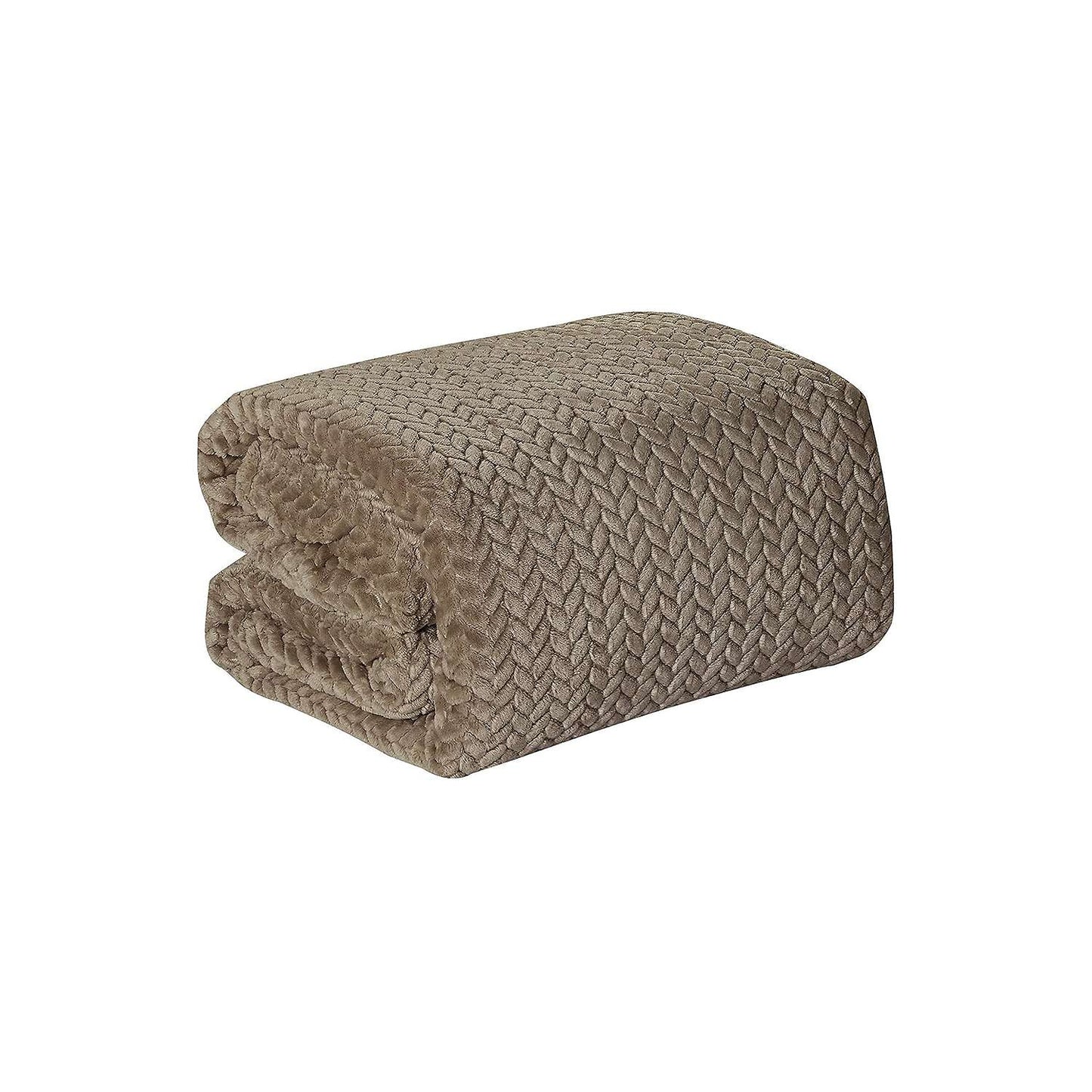 SimpleElegance Arrow-Shaped Braided Jacquard Textured Blanket