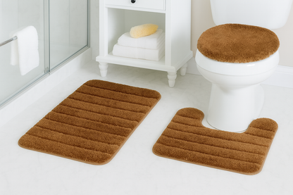 FonteLusso 3-Piece Bath Rug Set – Plush, Slip-Resistant, Machine Washable