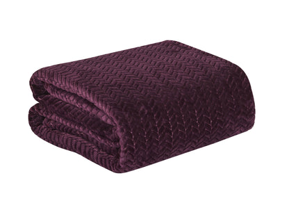 SimpleElegance Arrow-Shaped Braided Jacquard Textured Blanket