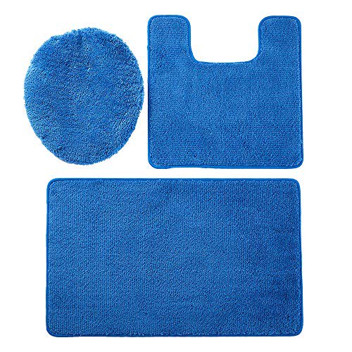 Simple Elegance by Ben&Jonah 3 Piece Bath Rug Set: 1 Bath Rug , 1 Contour Mat and 1 Toilet Seat Cover