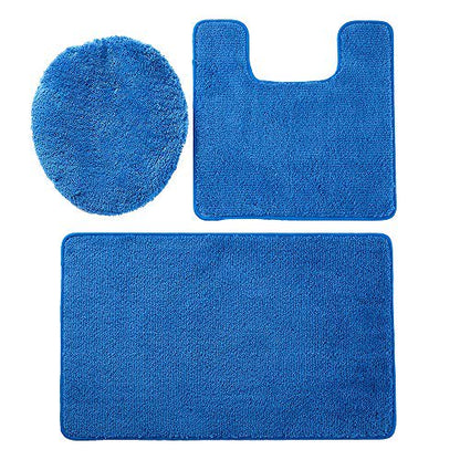 Simple Elegance by Ben&Jonah 3 Piece Bath Rug Set: 1 Bath Rug , 1 Contour Mat and 1 Toilet Seat Cover