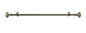 Lorraine Collection Elegant Metal Window Curtain Rod - Othello Pewter (48 inch -86 inch )