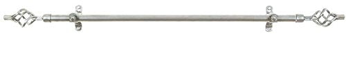 Park Avenue Collection Metallo Decorative Rod & Finial Lexus Silver 66-120