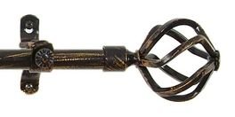 Ben&Jonah Collection Metallo Decorative Rod & Finial Avalon Black/Gold 66-120