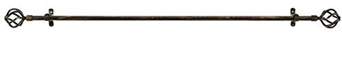 Park Avenue Collection Metallo Decorative Rod & Finial Avalon Black/Gold 66-120