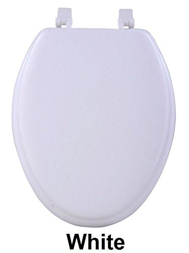 Park Avenue Collection Fantasia 19 Inch White Soft Elongated Vinyl Toilet Seat