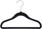 Ben&Jonah Collection Velvet Anti-Slip Kids Hangers - Black