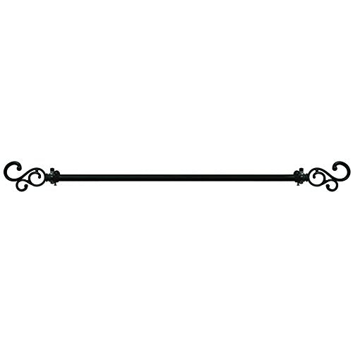 Lorraine Collection Elegant Metal Window Curtain Rod - Medley (66 inch -120 inch )