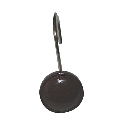 Park Avenue Deluxe Collection Park Avenue Deluxe Collection  inch Color Rounds inch  Resin Shower Curtain Hooks in Brown