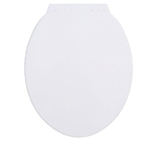 Park Avenue Collection Fantasia 17 Inch White Standard Plastic Toilet Seat