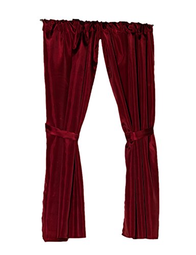 Park Avenue Deluxe Collection Park Avenue Deluxe Collection Polyester Fabric Window Curtain in Burgundy