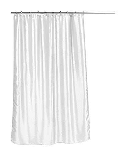 Park Avenue Deluxe Collection Park Avenue Deluxe Collection  inch Shimmer inch  Faux Silk Shower Curtain in White