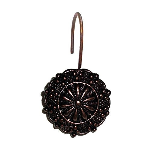 Park Avenue Deluxe Collection Park Avenue Deluxe Collection  inch Sheffield inch  Resin Shower Curtain Hooks in Oil Rubbed Bronze