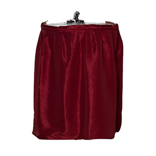 Park Avenue Deluxe Collection Park Avenue Deluxe Collection  inch Lauren inch  Diamond-Piqued 100% Polyester Sink Drape in Burgundy