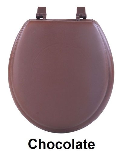 Park Avenue Collection Fantasia 17 Inch Chocolate Soft Standard Vinyl Toilet Seat