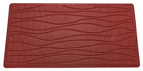 Royal Bath Slip Resistant Rubber Bath Mat (13 inch  x 20 inch ) - Burgundy