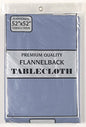 Dinner Collection by Bon Appetit Solid Color Vinyl Tablecloth with Polyester Flannel Backing - Slate Square (52 inch  x 52 inch )