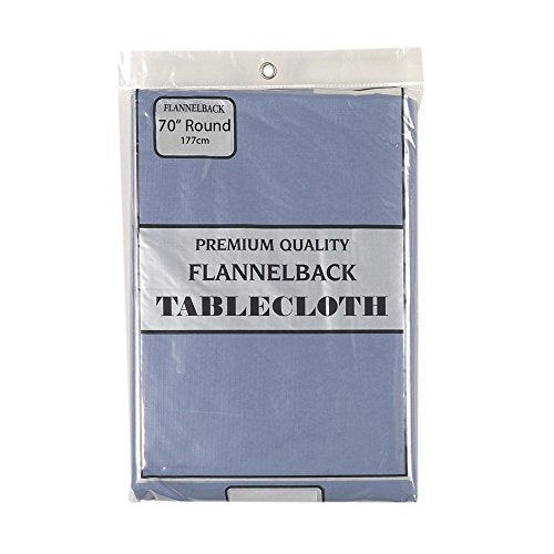 Park Avenue Deluxe Collection Park Avenue Deluxe Collection 70'' Round Vinyl Tablecloth with Polyester Flannel Backing in Slate