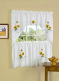 Ben&Jonah Collection Sunshine Embellished Tier and Swag Window Curtain Set - 58x36
