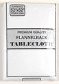 Dinner Collection by Bon Appetit Solid Color Vinyl Tablecloth with Polyester Flannel Backing - White Rectangle (52 inch  x 90 inch )