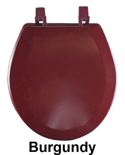 Park Avenue Collection Fantasia 17 Inch Burgundy Standard Wood Toilet Seat
