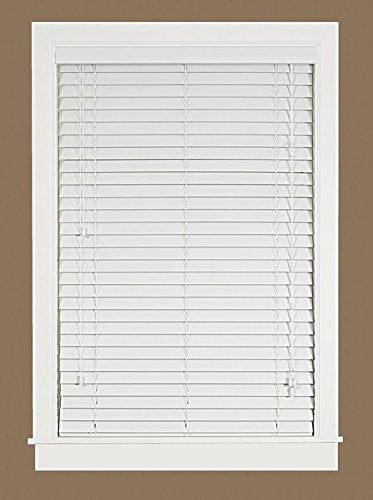Park Avenue Collection Madera Falsa 2 inch  Faux Wood Plantation Blind 43x64 - White