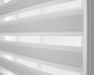 Modesta Collection White Cordless Sheer Double Layered Fabric Window Shade - 32 inch  x 72 inch 