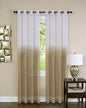 Quintessence Ombre Sheer Window Curtain Panel (52 inch  x 63 inch ) - Tan