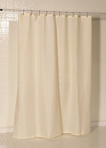 Royal Bath Water Repellant Nylon Fabric Shower Curtain Liner with Reinforced Mesh Header and Metal Grommets (70 inch  x 72 inch ) - Ivory