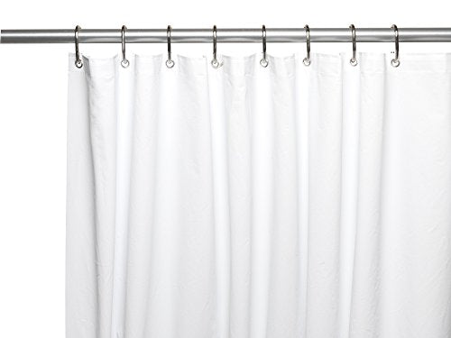 Royal Bath Jumbo Size Extra Heavy 10 Gauge PEVA Non-Toxic Shower Curtain Liner with Metal Grommets (72 inch  x 96 inch ) - White
