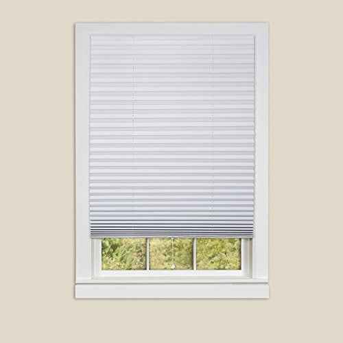The Nomad Collection White Vinyl Room Darkening Temporary Pleated Shades (36 inch  x 75 inch ) - Set of 4