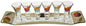 Cheers Collection Liquor Set with 6 Glasses And Tray Pomegranate - Rainbow - Tray 15 inch  X 3.5 inch  - Cup 3.75 inch H