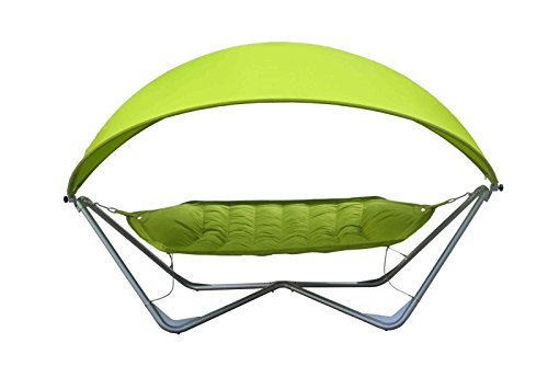 Patio Bliss DELUXE GONDOLA HAMMOCK W/ CANOPY- GREEN - Green