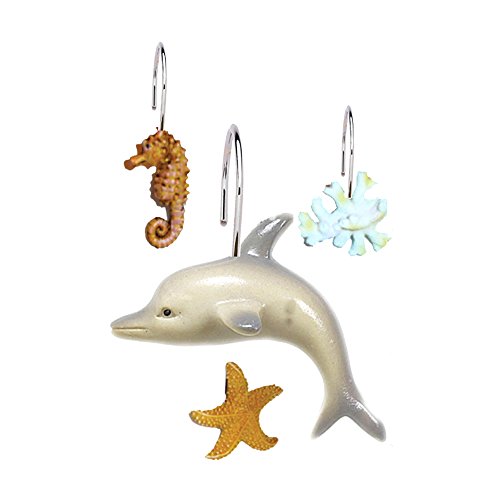 Park Avenue Deluxe Collection Park Avenue Deluxe Collection  inch Seascape inch  Resin Shower Curtain Hooks