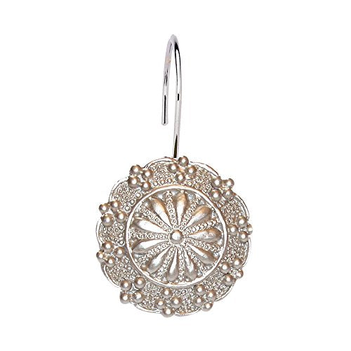 Park Avenue Deluxe Collection Park Avenue Deluxe Collection  inch Sheffield inch  Resin Shower Curtain Hooks in Silver