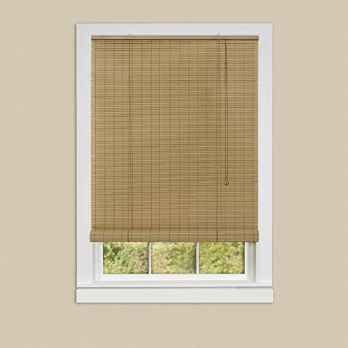 Park Avenue Collection Eclipse Vinyl Roll-Up Blind 48x72 - Woodtone