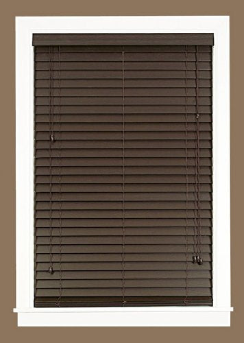 Park Avenue Collection Madera Falsa 2 inch  Faux Wood Plantation Blind 39x64 - Mahogany