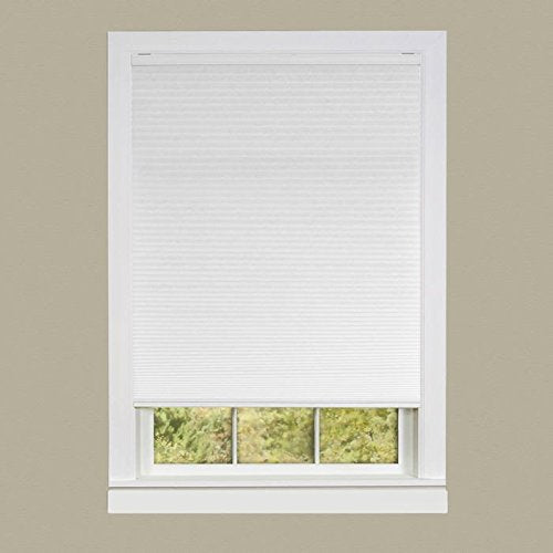 Park Avenue Collection Cordless Honeycomb Cellular Pleated Shade 29x64 - White