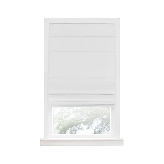 Traditional Elegance Cordless Blackout Roman Layered WIndow Shade 36X64 White