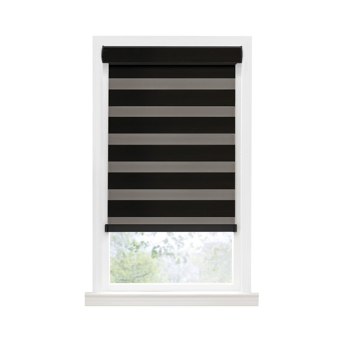 Traditional Elegance Cordless Sublime Room Darkening Double Layered Shade 43x72 - Black