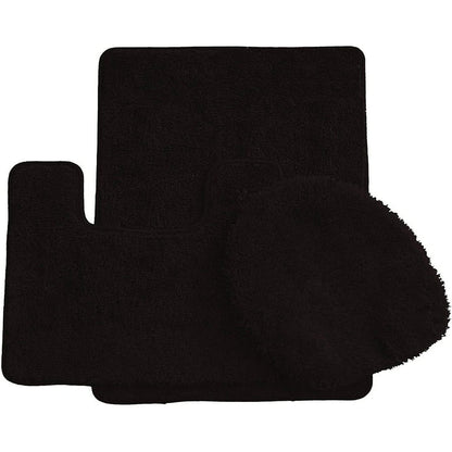 Simple Elegance by Ben&Jonah 3 Piece Bath Rug Set: 1 Bath Rug , 1 Contour Mat and 1 Toilet Seat Cover