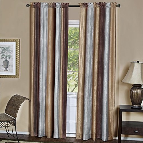 Ben&Jonah Collection Ombre Window Curtain Panel 50x63 - Chocolate
