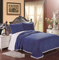 Cozy Home Ultra Soft Reversible Queen Blanket with Sherpa Lining - Blue