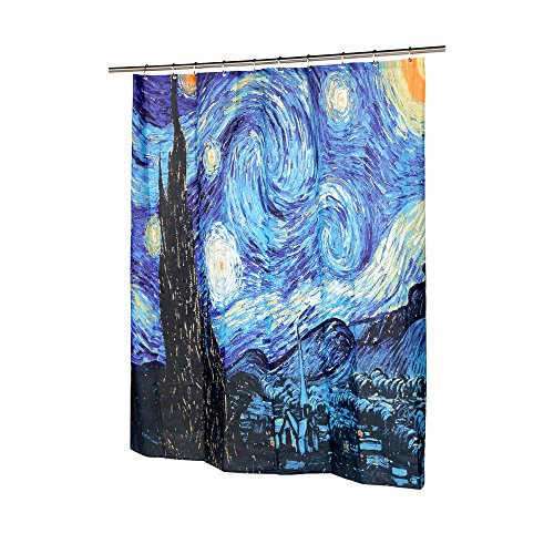Park Avenue Deluxe Collection Park Avenue Deluxe Collection  inch The Starry Night inch  Fabric Shower Curtain
