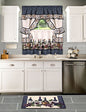 Ben&Jonah Collection Chateau Cottage Window Curtain Set - 57x36 - Navy