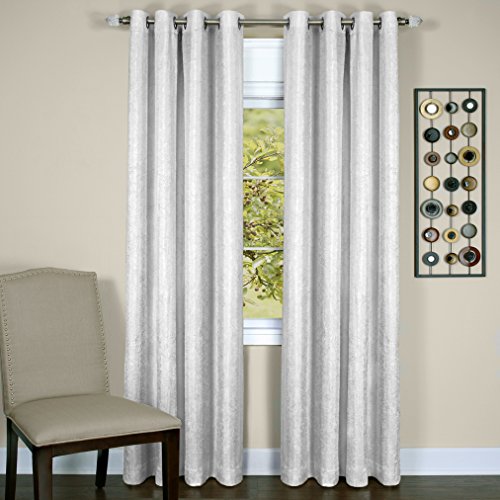 Ben&Jonah Collection Taylor - Lined Grommet Window Curtain Panel - 50x84 White