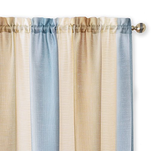 Ben&Jonah Collection Spectrum Rod Pocket Window Curtain Panel - 50x84 - Silver/Gold