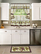 Ben&Jonah Collection Tuscany Cottage Window Curtain Set - 57x36 Tier Pair/57x36 Tailored Topper with attached valance and tiebacks. - Multi